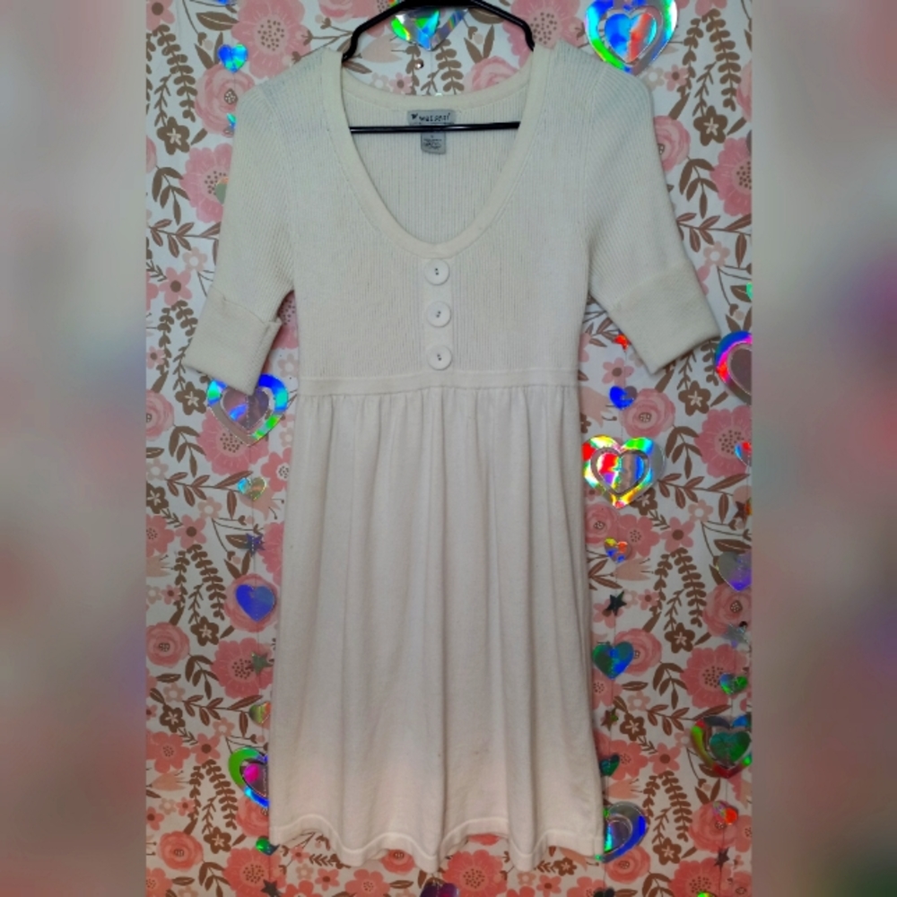 ☆3/$20* Wet Seal Ribbed Top White Dress in Large